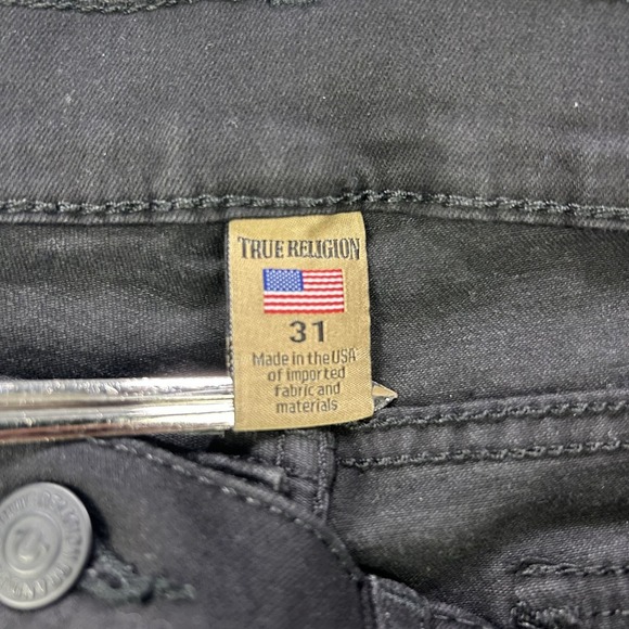 NEW True Religion Halle Super Skinny Jeans Womens 31 Black Denim USA Made Casual - Picture 12 of 16